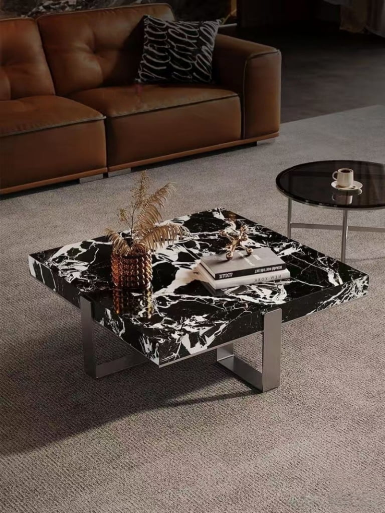 Stone pairing: Napoleon Marble (Bulgari Black) for grounded elegance