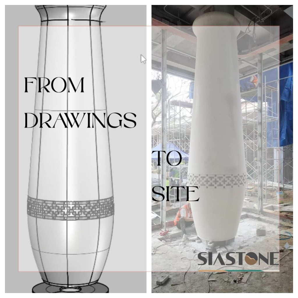 From drawings to delivery: precision stone columns.